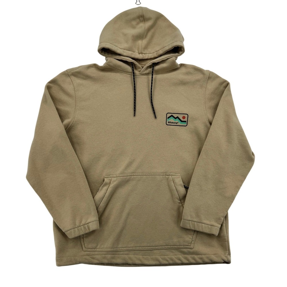 Billabong Hoodie Mens XL Tan Excellent Adventure Division Graphic Pullover
